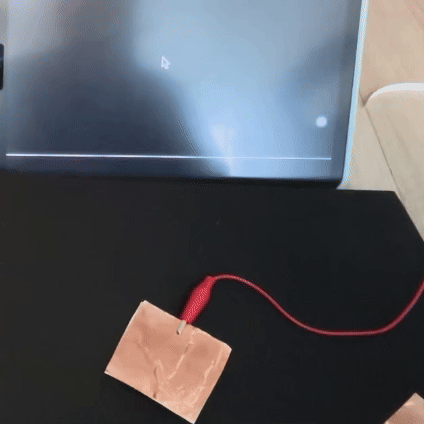 Here I have created a simple button for my heartbeat  and ekg line code.       